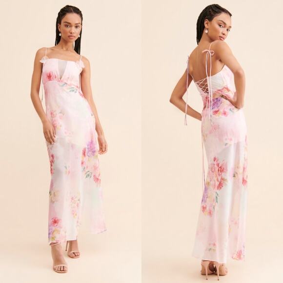For Love and Lemons‎ Lisa Maxi Dress Floral - Picture 1 of 9